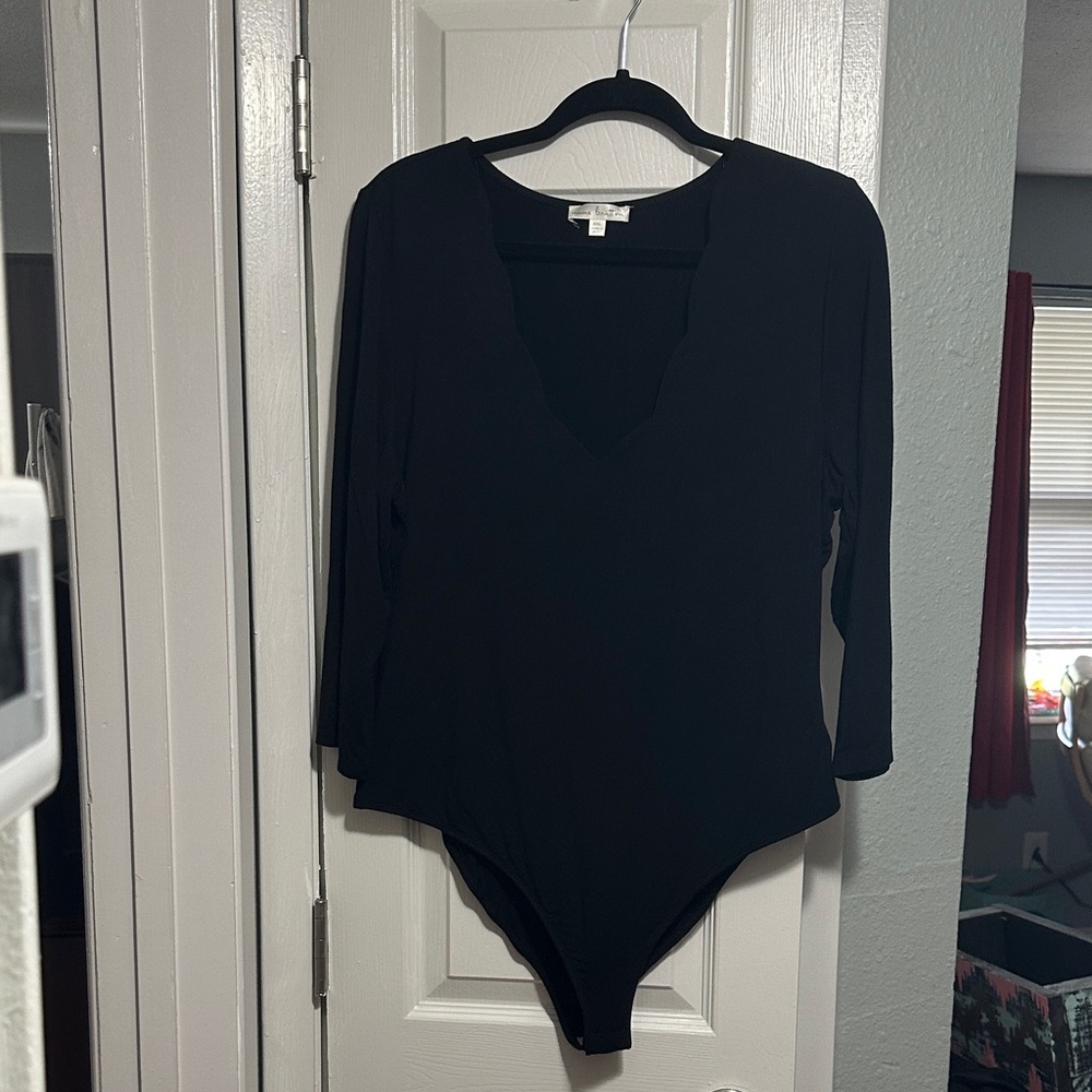 Nine Britton Black V-Neck Bodysuit